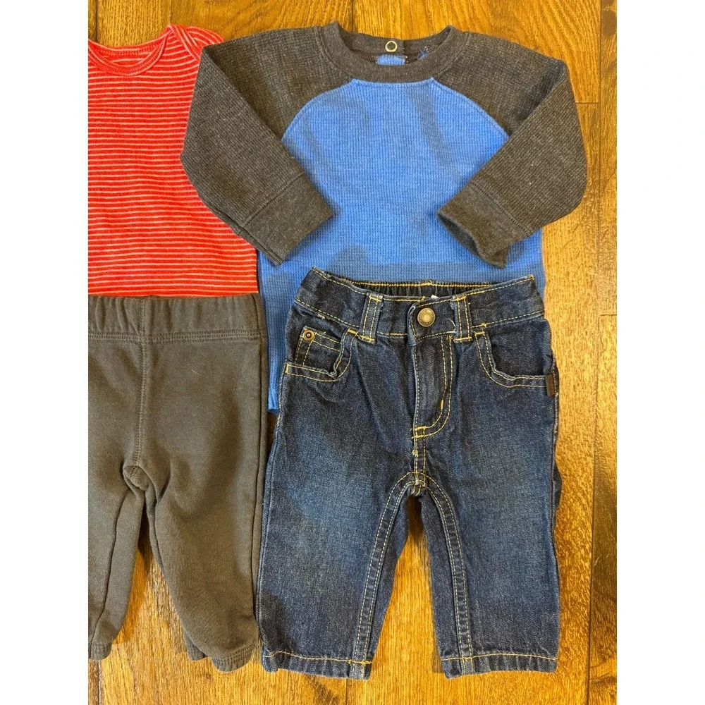 Baby Boy 3‎ Months Outfits Lot Jeans Pants Bodysuits Shirts Clothes Bodysuits